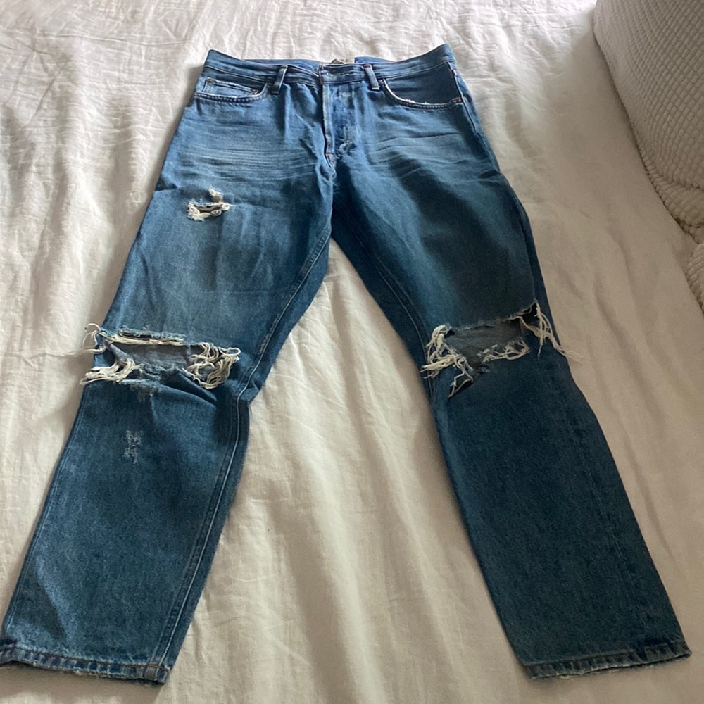Agolde distressed relaxed fit jeans